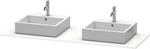 Duravit Konsole XSquare 160x55cm, w m, m 2 Auss, Beck. beids. (XS063HB3636)