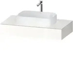 Duravit Konsole Qatego 100x55x17cm, we Hochglanz, 1 Ausschnitt