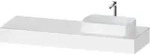 Duravit Konsole Qatego 160x55x17cm, we ma, 1 Ausschn, Beck. re
