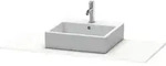 Duravit Konsole XSquare 120x55cm, we supermatt, mit 1 Ausschnitt