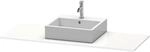 Duravit Konsole XSquare 140x55x1,6cm, m 1 AS, Ausschn li, lei (XS060GL7575)