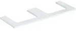Geberit Waschtisch-Platte One 135x3x47cm, w/l hochgl., Ausschn 2-fach