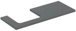 Geberit Waschtisch-Platte One 120x3x47cm, lava/lackiert ma, Ausschn li