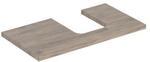 Geberit Waschtisch-Platte One 90x3x47cm, N hick./Mela Holz, Ausschn re