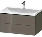 Duravit M&ouml;bel-Set L-Cube 80x48x48cm, m HL, flan. Gr hgl, 2 Schub.
