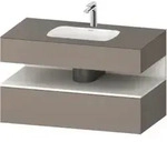 Duravit Einbauwaschtisch-M&ouml;bel-Set Qatego 100x55x60cm, w m/ba m, Kon-WTU,...