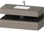 Duravit Einbauwaschtisch-M&ouml;bel-Set Qatego 120x55x60cm, gra m/ba m, Kon-WTU, B