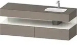 Duravit Einbauwaschtisch-M&ouml;bel-Set Qatego 160x50x60cm, Kon-WTU, B re, we hg/b...