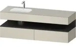 Duravit Einbauwaschtisch-M&ouml;bel-Set Qatego 160x50x60cm, Kon-WTU, B, B l, gra...