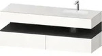 Duravit Einbauwaschtisch-M&ouml;bel-Set Qatego 160x50x60cm, Kon-WTU, B r, gra m/we...