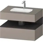 Duravit Einbauwaschtisch-M&ouml;bel-Set Qatego 80x55x60cm, gra m/ba m, Kon-WTU, B