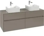 V&B Waschtischunterschrank Collaro 140x54,8x50cm, f 2 WT, LED 10 W, bla Oa