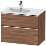 Duravit Waschtischunterschrank D-Neo 81x46,2cm, 1 Kast, B li, chr/Nussb Nat
