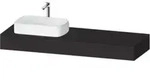 Duravit Konsole Qatego 160x55x17cm, gra m, 1 Ausschn, Beck. li