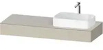 Duravit Konsole Qatego 140x55x17cm, T matt, 1 Ausschn, Beck. re