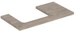 Geberit Waschtisch-Platte One 90x3x47cm, N hick./Mela Holz, Ausschn li
