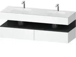 Duravit Einbauwaschtisch-M&ouml;bel-Set Qatego 160x55x60cm, Kon-WTU, B, gra matt/we...