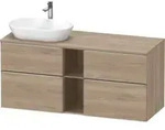 Duravit Waschtischunterschrank D-Neo 140x55cm, 2 SBK, 2 A, B L, ES geb/Ei ma