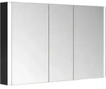 Keuco Spiegelschrank 3-t&uuml;rig Somaris 120x71x12,7cm, Wandvorbau, schwarz matt