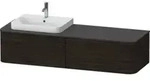 Duravit Waschtischunterschrank Happy D.2 Plus 160x55cm, 2 AZ, f AWT, B li, Nussb geb.