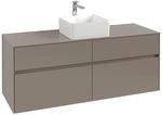 V&B Waschtischunterschrank Collaro 140x54,8x50cm, WT mi, LED 10 W, bla Oa