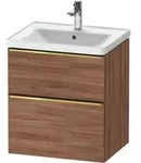 Duravit Waschtischunterschrank D-Neo 58,4x45,2x62,5cm, 1 Kast, g pol/Nu Nat