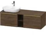 Duravit Waschtischunterschrank D-Neo 140x55cm, 2 A, 1 Pl, B L, g pol/Nu dkl.