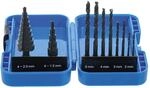 BGS Stufenbohrer- und Spiralbohrer-Satz HSS &Oslash; 4 - 12 / 4 - 20 mm 2 - 5 mm, 10-tlg. ;