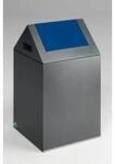 VAR Wertstoffsammelger&auml;t WSG 40 S Korpus antik-silber Einwurfklappe enzianblau...