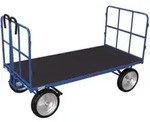 VARIOfit Handpritschenwagen mit 2 Rohrgitterw&auml;nden Vollgummibereifung 1.540 x...