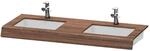 Duravit Waschtisch-Konsole DuraStyle 80-200x55x10cm, 2 Ausschn, Nussb dunkel
