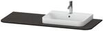 Duravit Waschtisch-Konsole Happy D.2 Plus 130x55cm, m 1 AS, Beck. re, Nussb geb.