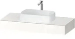 Duravit Konsole Qatego 120x55x17cm, we Hochglanz, 1 Ausschnitt