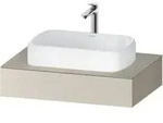 Duravit Konsole Qatego 80x55x17cm, taupe matt, 1 Ausschnitt