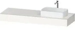 Duravit Konsole Qatego 160x55x17cm, w matt, 1 Ausschn, Beck. re
