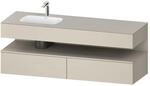 Duravit Einbauwaschtisch-M&ouml;bel-Set Qatego 160x50x60cm, Kon-WTU, B, B li, Tau matt