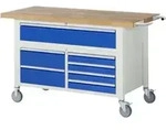 Rau Fahrbare Werkbank 8921, B1500xT700xH880mm, 7x Schublade-TA