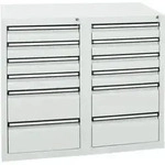 Stumpf Schubladenschrank Serie STS 410, 12 Schubladen lichtgrau (8x100, 4x200mm)