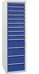 Stumpf Schubladenschrank Serie STS 410, 13 Schubladen enzianblau (9x100, 4x200mm)