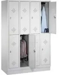 C+P Doppelstockspind Classic auf Sockel, 8 F&auml;cher, H1800xB1190xT500mm Front