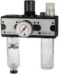 Riegler Wartungseinheit 3-tlg. &raquo;multifix&laquo;, mit PC-Beh&auml;lter, BG 3, G 1/2