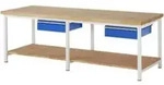 Rau Werkbank h&ouml;henverstellbar 8001A7, B2500xT900xH840-1040mm, 2x Schublade-TA