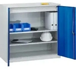 C+P Stahl-Fl&uuml;gelt&uuml;renschrank Serie 89, H1000xB1000xT500mm, 7035/5010