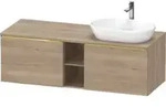 Duravit Waschtischunterschrank D-Neo 140x55cm, 2 A, 1 Pl, B R, g pol/Ei marm.