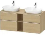 Duravit Waschtischunterschrank D-Neo 140x55cm, 2 SBK, 2 A, B bs, ch/Ei Nat