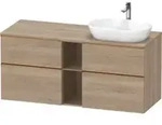 Duravit Waschtischunterschrank D-Neo 140x55cm, 2 SBK, 2 A, B R, b geb/Ei ma