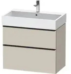 Duravit Waschtischunterschrank D-Neo 78,4x44,2cm, sw/Taup m, 1 Kast, 1 Ausz.