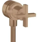 hansgrohe Absperrventil Axor Citterio Stop m R&uuml;ckflussverh., Kreuz, brush. red gold