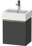 Duravit Waschtischunterschrank D-Neo 43,4x32,2x44cm, 1 T&uuml;r, An R, g pol/gra m