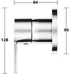 Keuco Fertigmontageset Plan blue UP-Einhebelmischer, rund, verchromt